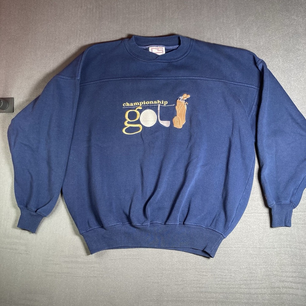 Vintage Crable Sportswear Championship Golf XL Crew neck Sweater Embroidered